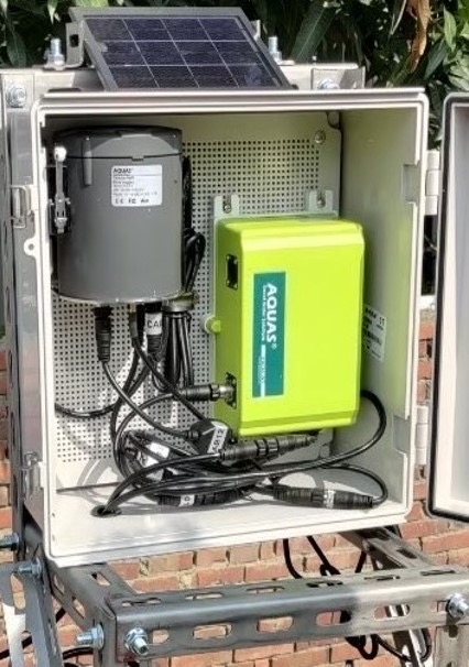 質自動監測站結合太陽能供電示意圖(圖:臺灣港務公司)
