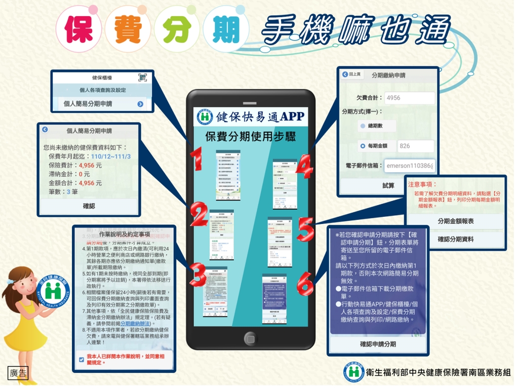 保費分期,手機嘛也通(圖:衛福部健保署)